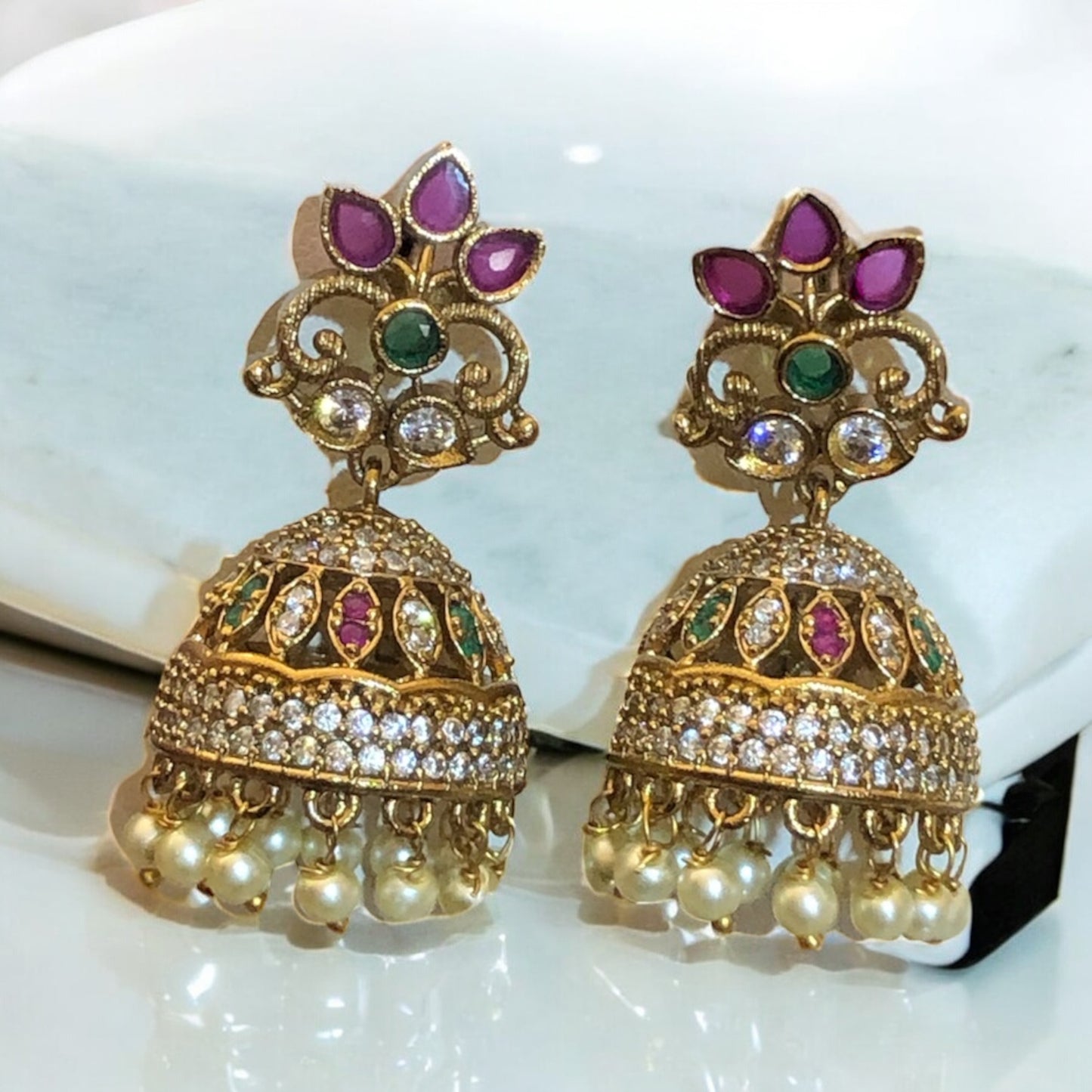 Rosera verde jhumki