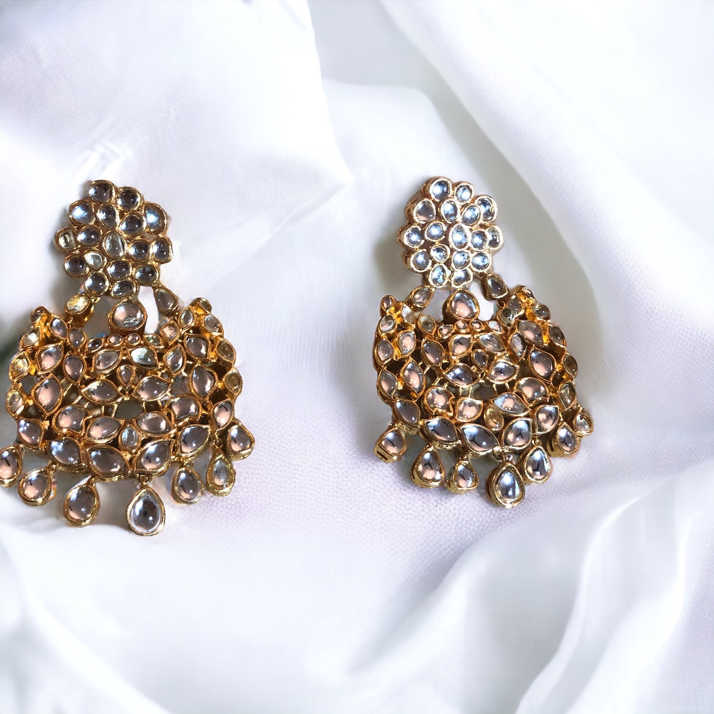 Gold A Earrings