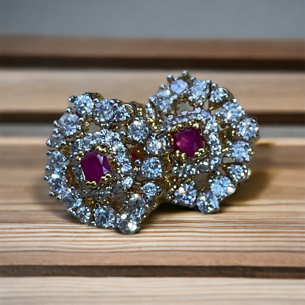 Burgundy Belle Earring