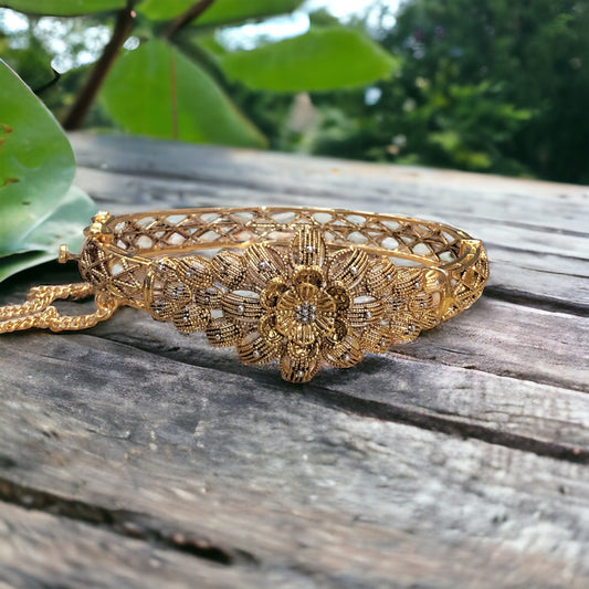 Golden Flora Bangle