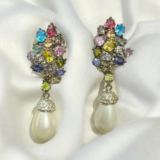 Earring Pure Chandi With Orignal Imported Zircons