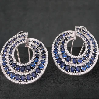 Sapphire and Diamond Earrings