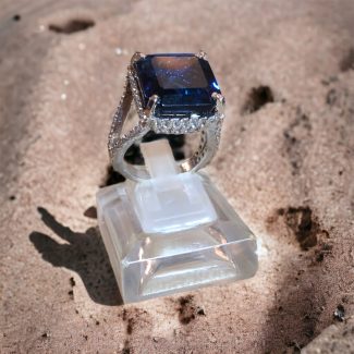 Silver Ring with Black Stone